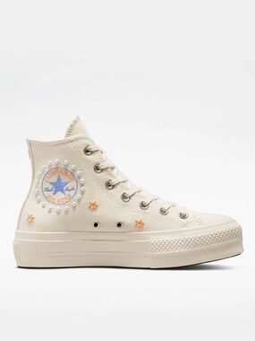 CONVERSE Chuck Taylor All Star Lift Platform Hi Pearls Cream Sneakers 10
